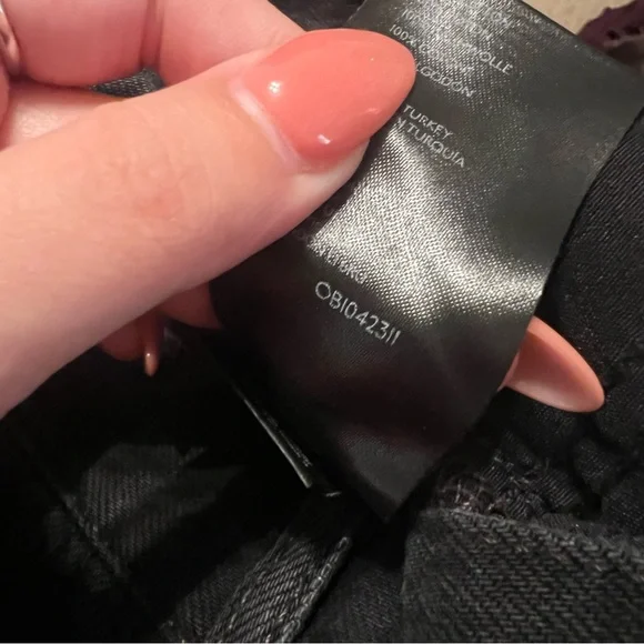 Free People Maggie Mid-Rise Straight Black Jeans SIZE 28 - Picture 5 of 5